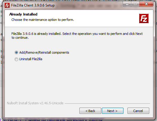 filezilla failed to retrieve directory listing