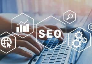 image show organic seo concept on laptop by compuvate