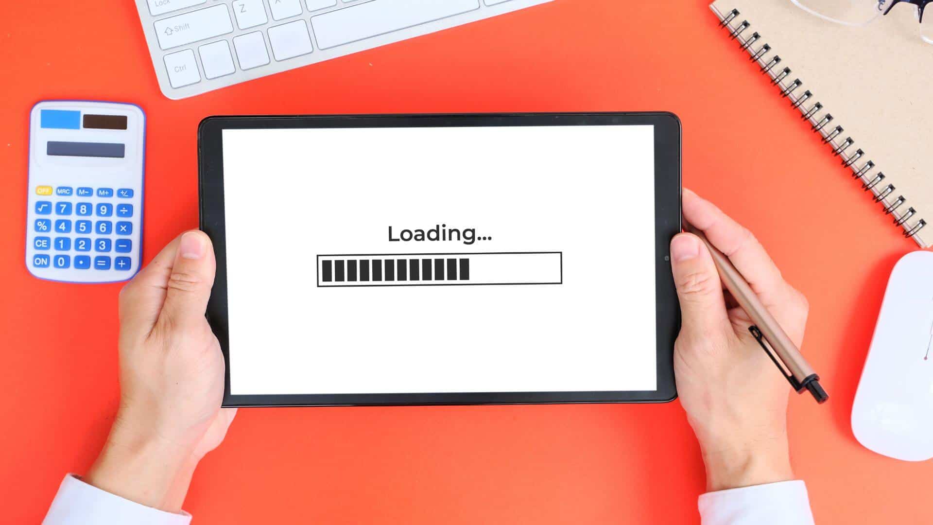An image showing page loading in how to improve website speed and website support and maintenance services